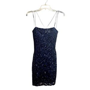NWT. Emerald Sundae navy formal dress. 
Size medium.